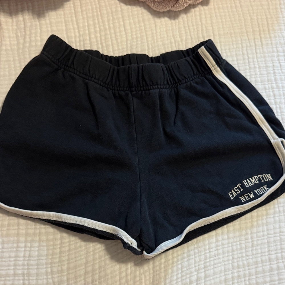 Brandy Melville Black Athletic Shorts with White Trim